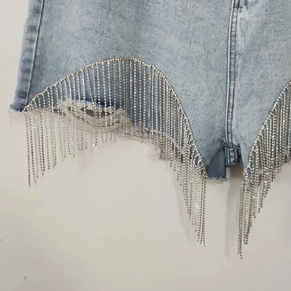 Savanna Jane rhinestone distressed shorts 1x - Picture 2 of 5